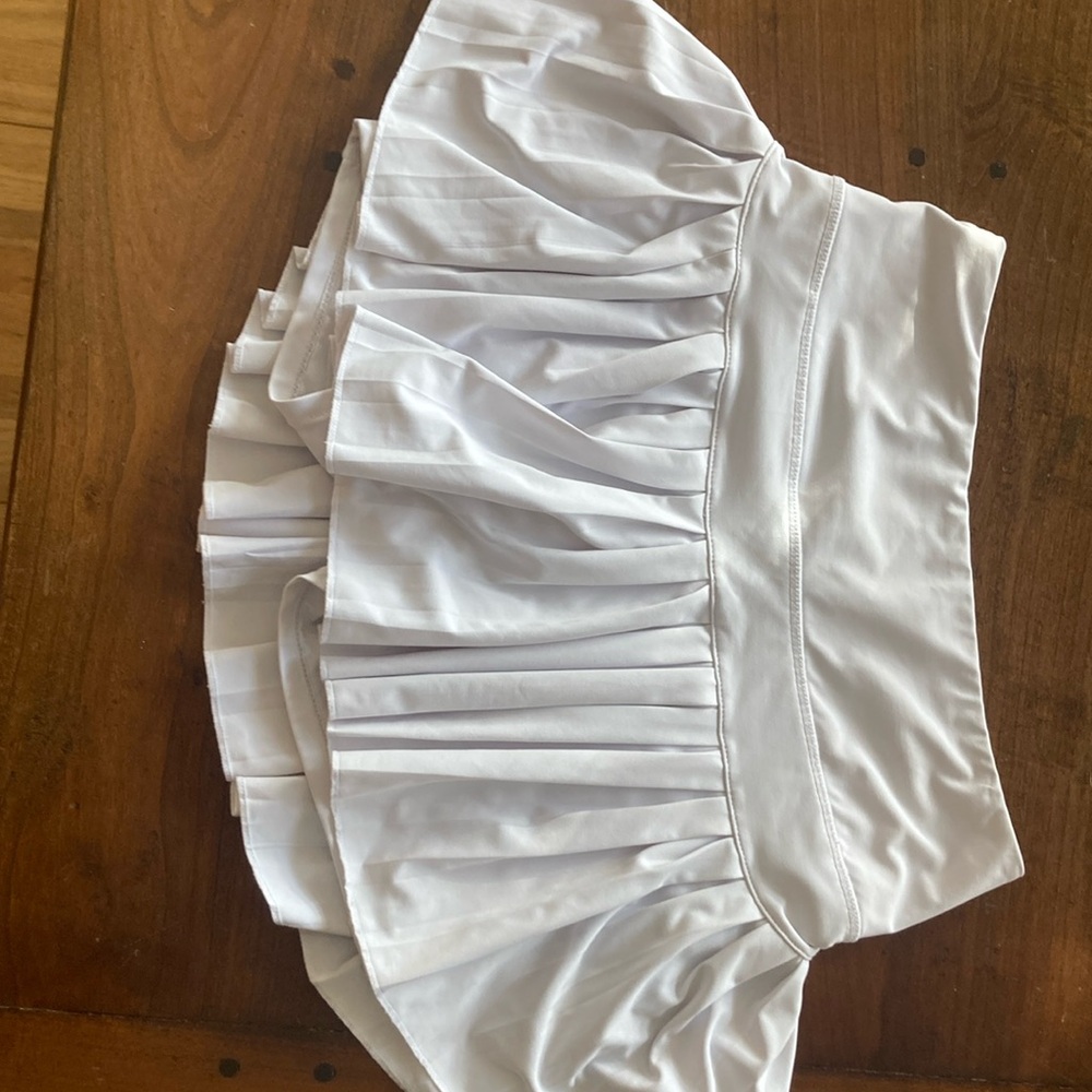 White Pleated Mini Skirt